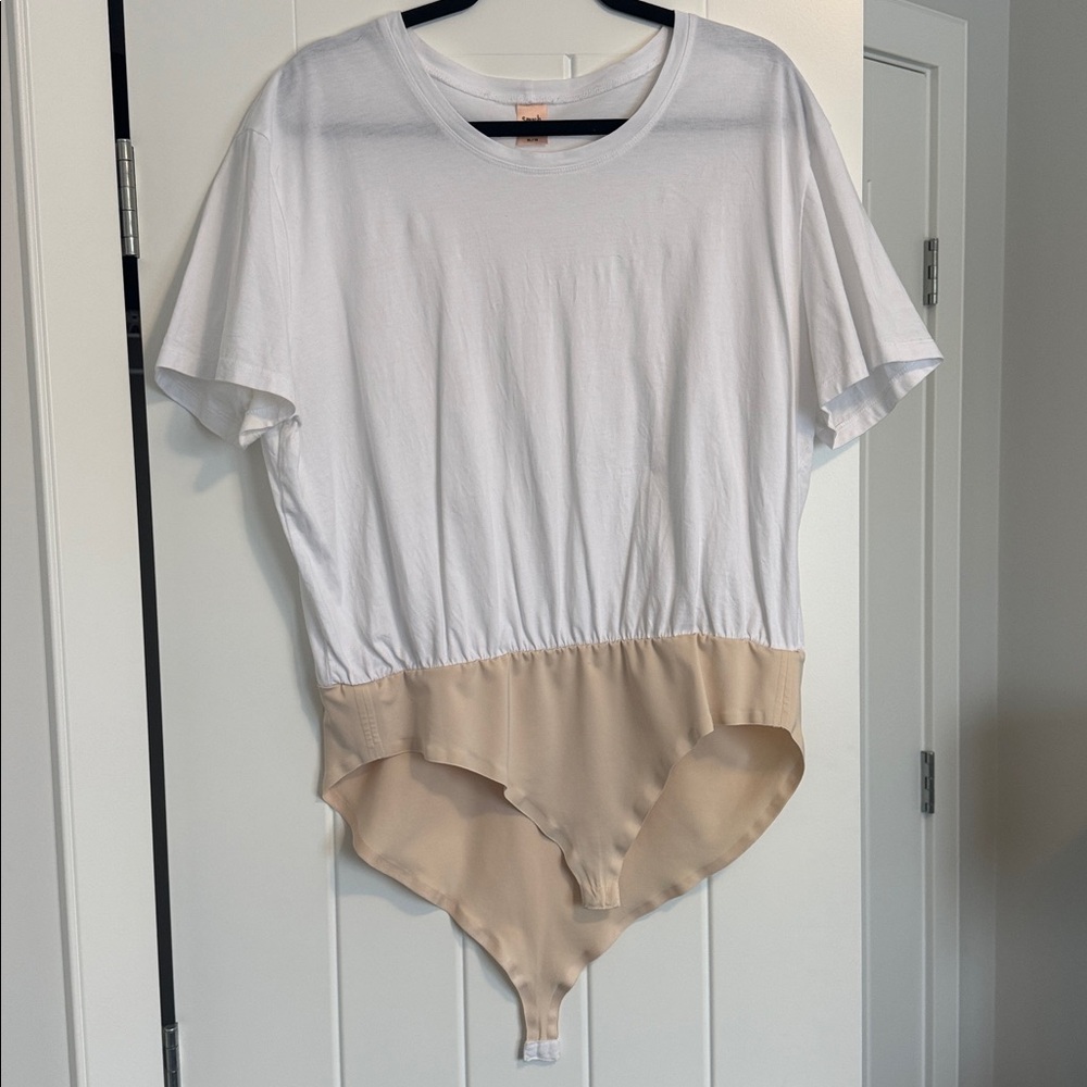 Smash + Tess white t-shirt Bodysuit Top